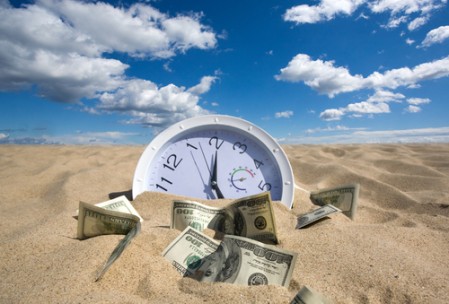 Save time and money stock image